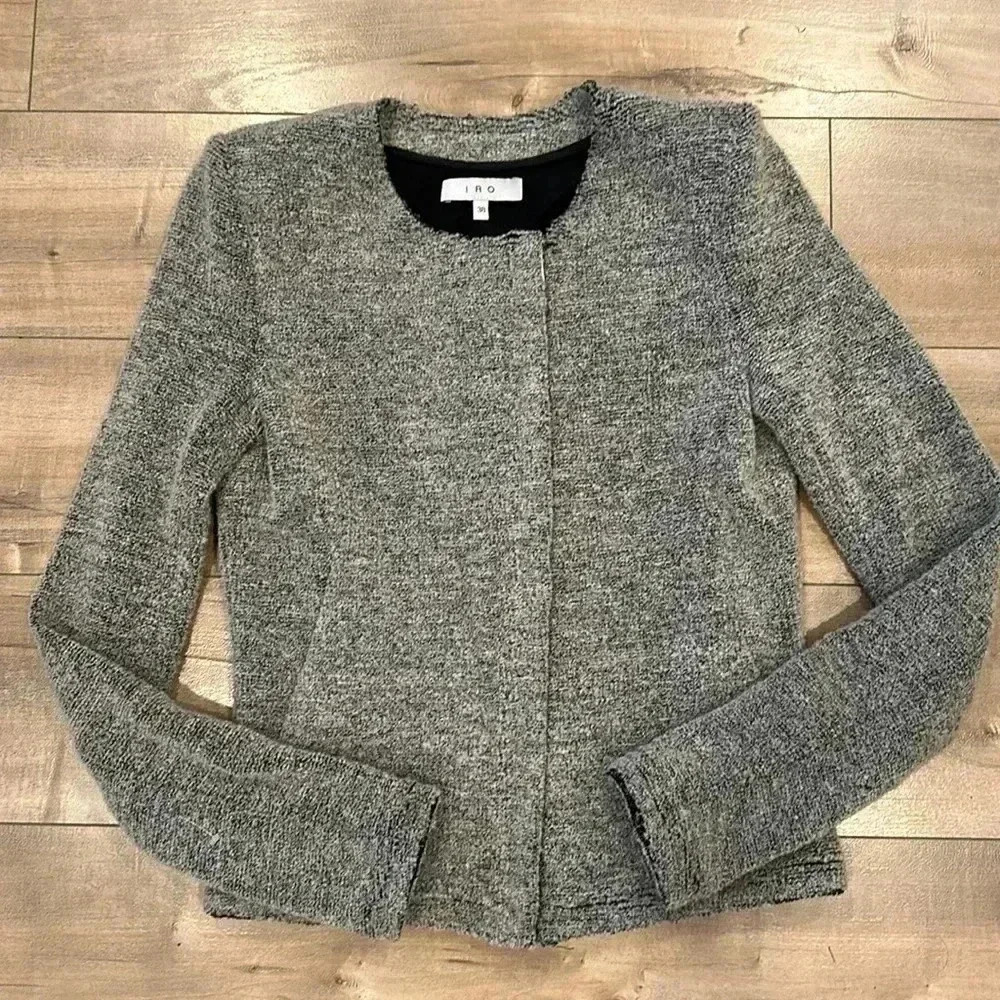 IRO Womens Neutral Boucle Cerene Tenny Jacket Sz 38 (S/M) US Sz 6